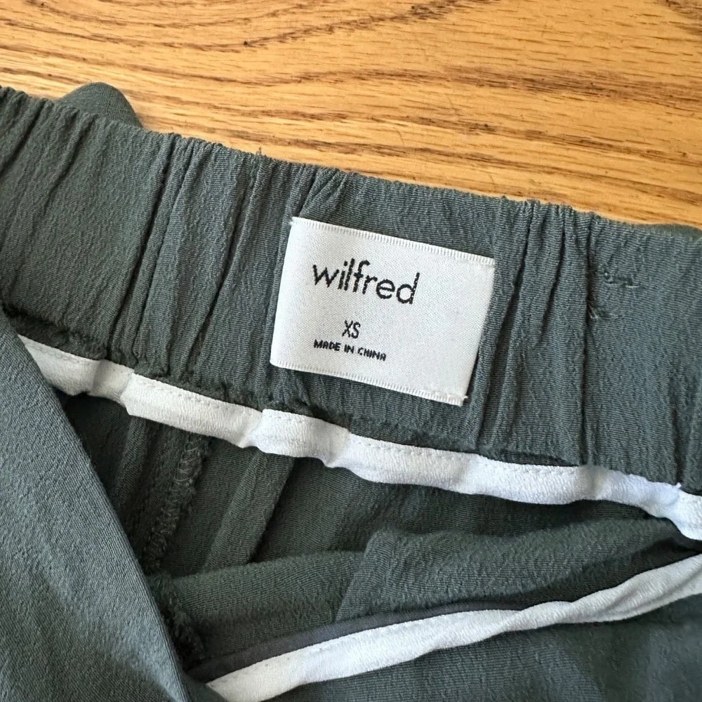 Aritzia Wilfred High-Waist Wide-Leg Ankle Linen-Blend Pant (Size XS)